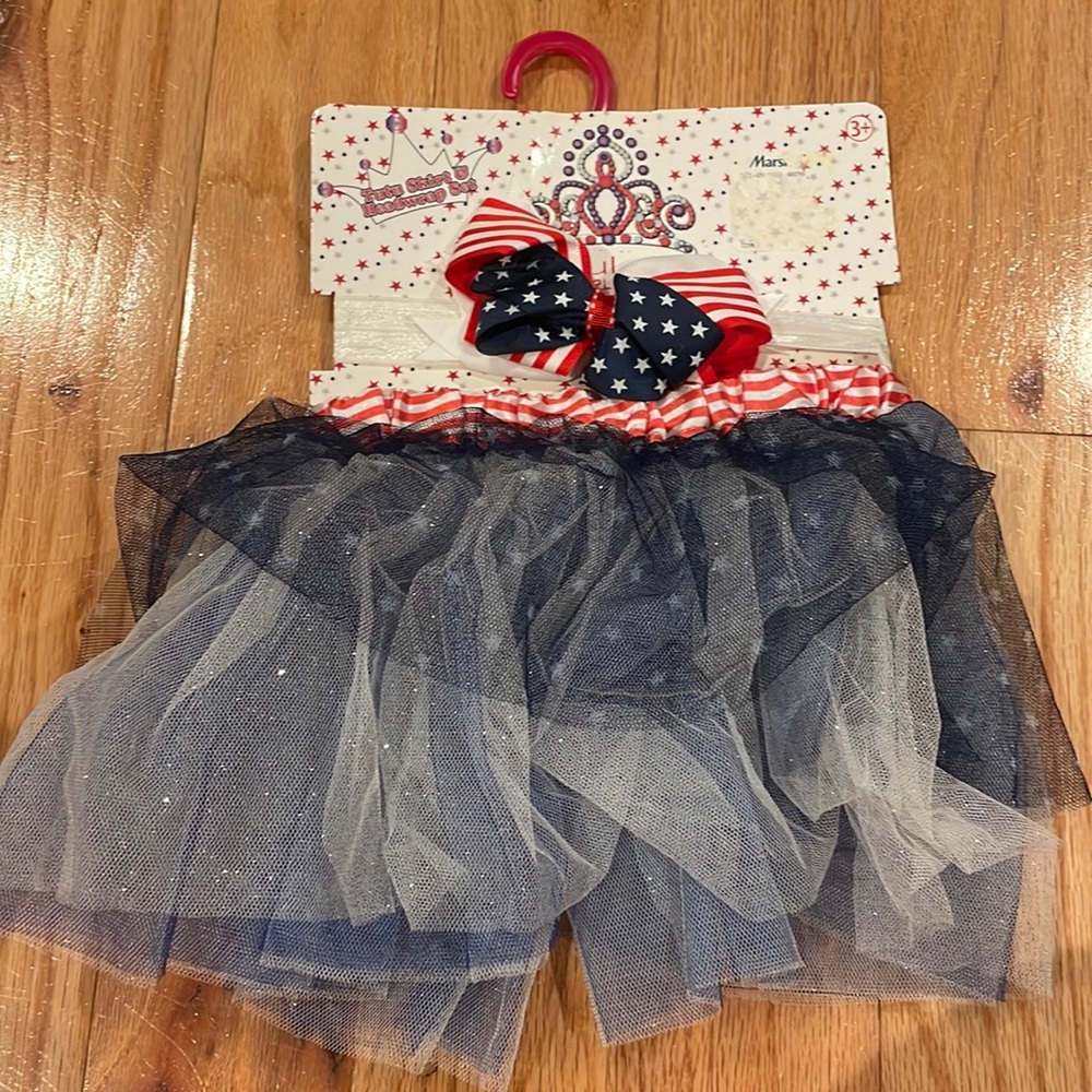 Red, white, and blue tutu and headband | 3 years